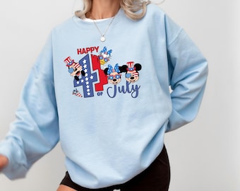 Disney Mickey And Friends Happy 4th Of July Sweatshirt, Disney Fourth Of July Hoodie, Happy 4th Of July Sweatshirt, Disneyland Trip Sweater