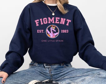 80s Disney Figment All Over Print Sweatshirt Vintage Epcot 1983