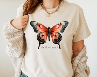 Keepmore T-Shirts Imprimés à Imprimé Papillon Pour Femmes T-Shirt