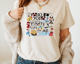 Disney Pirate's Life For Me T-shirt, Mickey Pirate Yo Ho Yo Ho T-shirt, Disney Vacation T-shirt, Disney Pirates of Caribbean T-Shirt