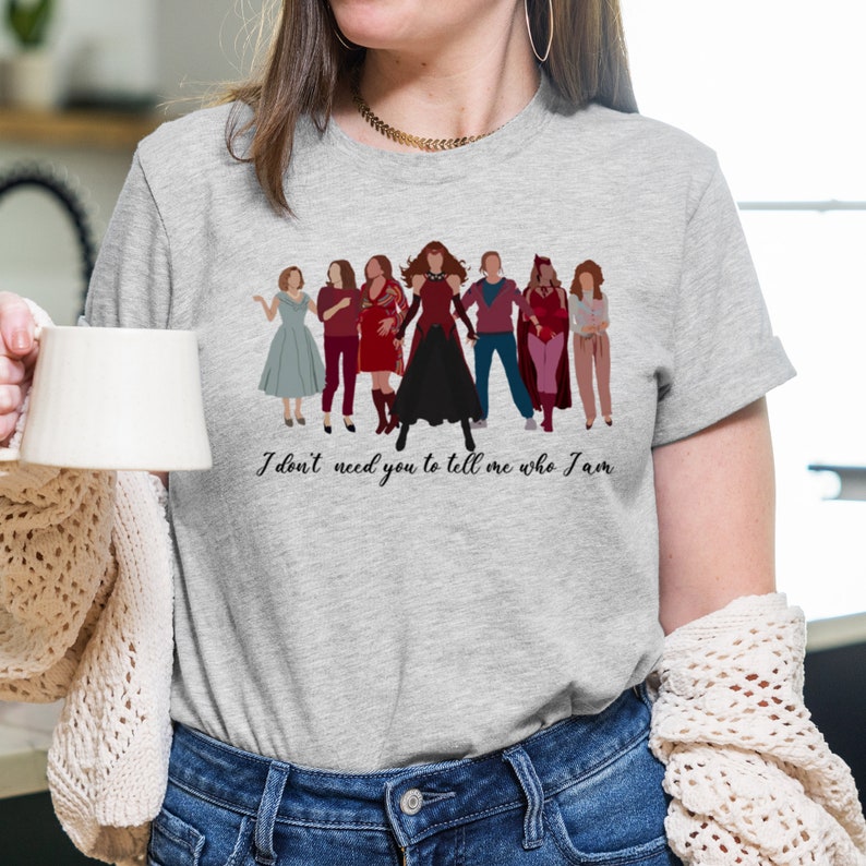 Scarlet Witch Shirt, Wanda Maximoff T-Shirt, Elizabeth Olsen shirt, Marvel Shirt, Wanda Vision T-Shirt, Homage T-Shirt, Gift for Her image 3