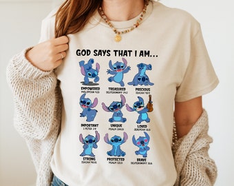 God Say That I Am Disney Stitch T-shirt, Stitch Mode T-shirt, Stitch Emotion, Disney Fan Fashion, Stitch Merchandise, Family Trip T-shirt