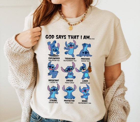 God Say That I Am Disney Stitch T-shirt, Stitch Mode T-shirt, Stitch  Emotion, Disney Fan Fashion, Stitch Merchandise, Family Trip T-shirt 