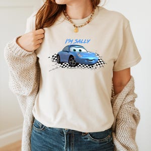 Disney Pixar Cars Matching Shirt, Lightning McQueen And Sally Couple Shirt, Cars Couple Shirt, McQueen And Sally Tee, Family Trip 2026 Natural