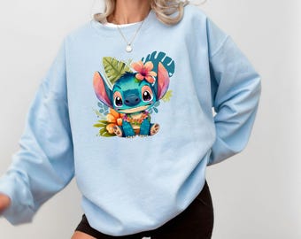 Stitch Disneyland Sweatshirt: Stitch Watercolor Hoodie
