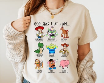 Toy Story Characters 'God Says I Am' T-shirt