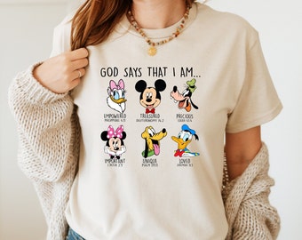 God Says I Am T-Shirt: Minnie & Mickey Friends, Disneyworld Tee
