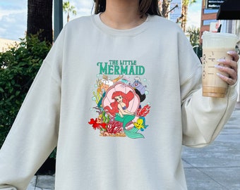 The Little Mermaid Sweatshirt, Disney Hoodie, Women's Little Mermaid Ariel Sweatshirt, Ariel Mermaid Hoodie, Disney Ariel Sweatshirt