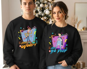 His Bo Peep Her Woody Sweatshirt: Toy Story Couple Matching Hoodie