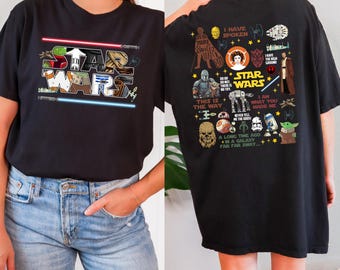 Comfort Colors® Two-Sided Disney Star Wars Shirt,, Galaxy's Edge Shirt, Star Wars Stormtrooper Shirt, Darth Vader Shirt, Disneyland Shirt