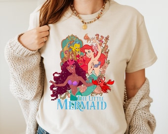 Disney The Little Mermaid T-shirt, Disneyworld T-shirt, Women's Little Mermaid Ariel T-shirt, Ariel Mermaid T-shirt, Disney Ariel T-shirt