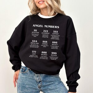Angel Numbers Chart Hoodie - Lucky Number Oversized Sweatshirt zdjęcie 4
