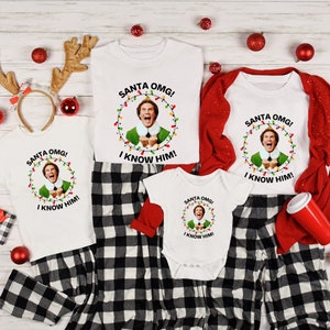 Christmas Santa I Know Him T-shirt, Santa T-shirt, Funny Santa T-shirt, Christmas Fun T-shirt, Christmas T-shirt, Gift for Christmas T-shirt image 2