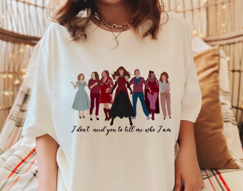Scarlet Witch Shirt, Wanda Maximoff T-Shirt, Elizabeth Olsen shirt, Marvel Shirt, Wanda Vision T-Shirt, Homage T-Shirt, Gift for Her image 1