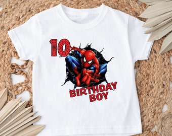 Spiderman Birthday Boy T-shirt: Family Party Tee