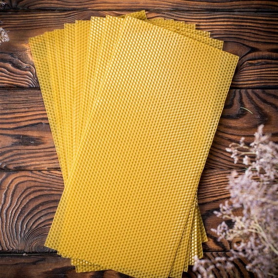 Natural Beeswax Sheets, Eco Friendly Wax Sheets, Beeswax for Candle Making,  100% Pure Beeswax, Free Shipping. 