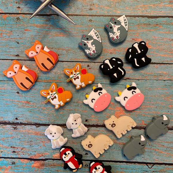 Animal Knitting Point Protectors stitch savers