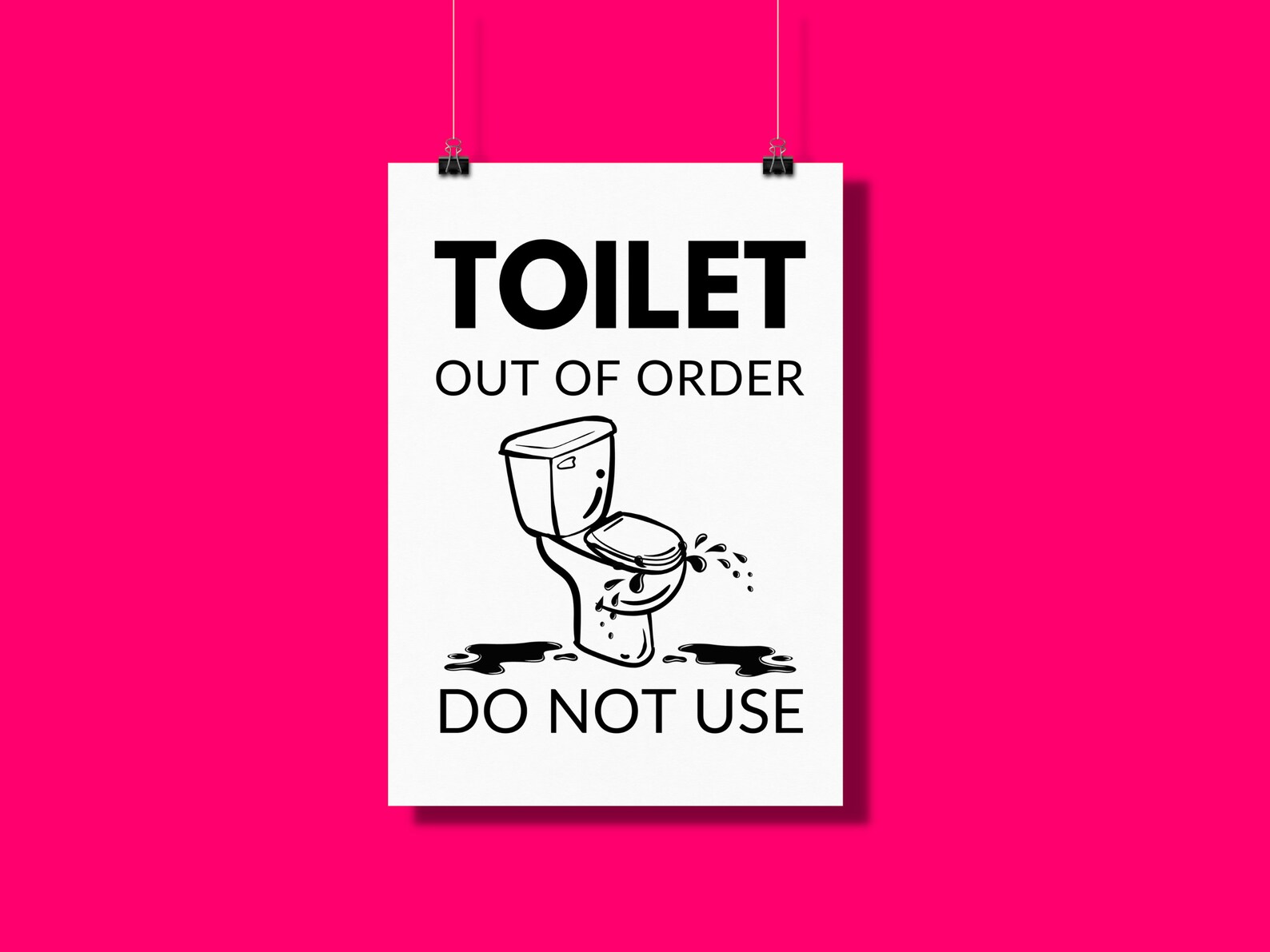 Toilet Out of Order Sign Printable Restroom Out of Service Sign Printable Bathroom Out of Order