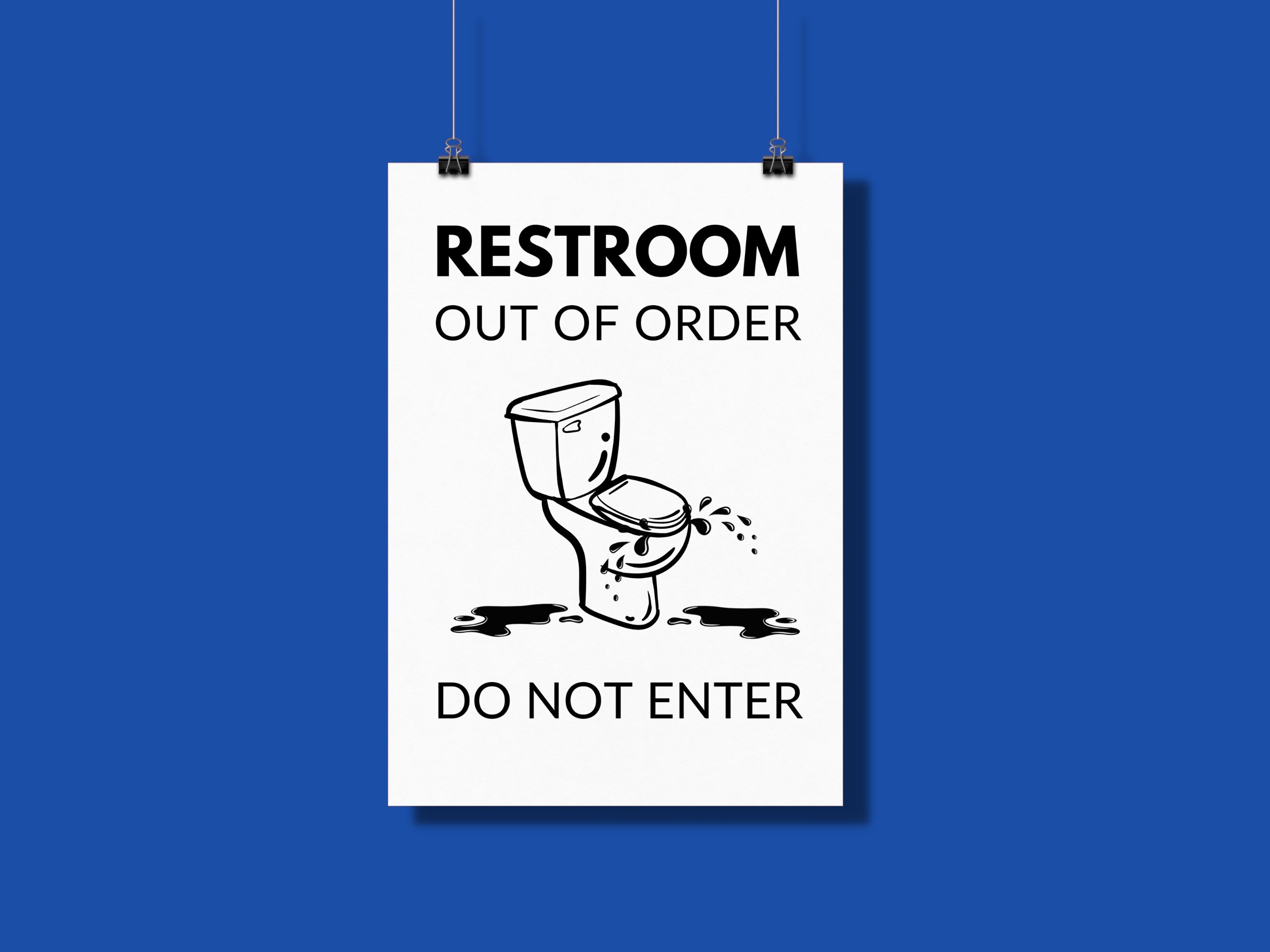 Toilet Out Of Order Sign Printable Restroom Out Of Service Sign 