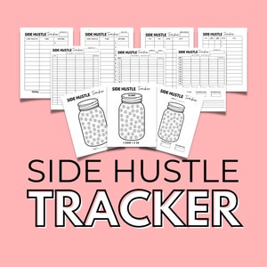 Side Hustle Income Tracker | Side Hustle Planner | Passive Income Tracker | Income Stream Earnings Record | Freelance Income Tracker