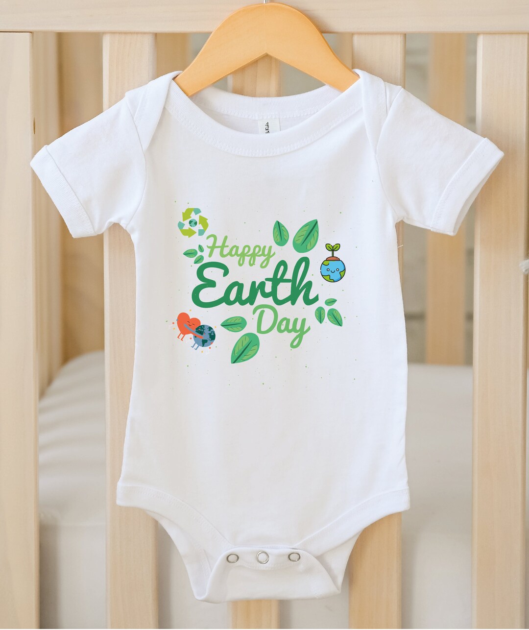 Happy Earth Day Baby Onesie Happy Earth Day Baby Bodysuit Etsy
