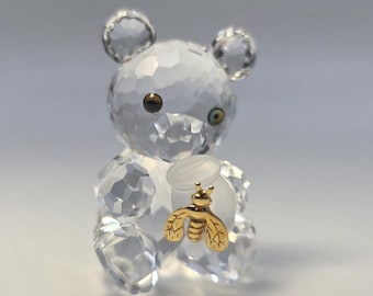 Ours Kris en cristal de Swarovski et pot de miel