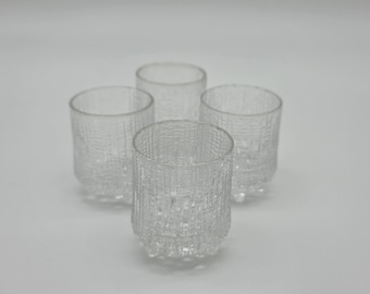 4 Iittala Ultima Thule Finnish Crystal Shot Glasses