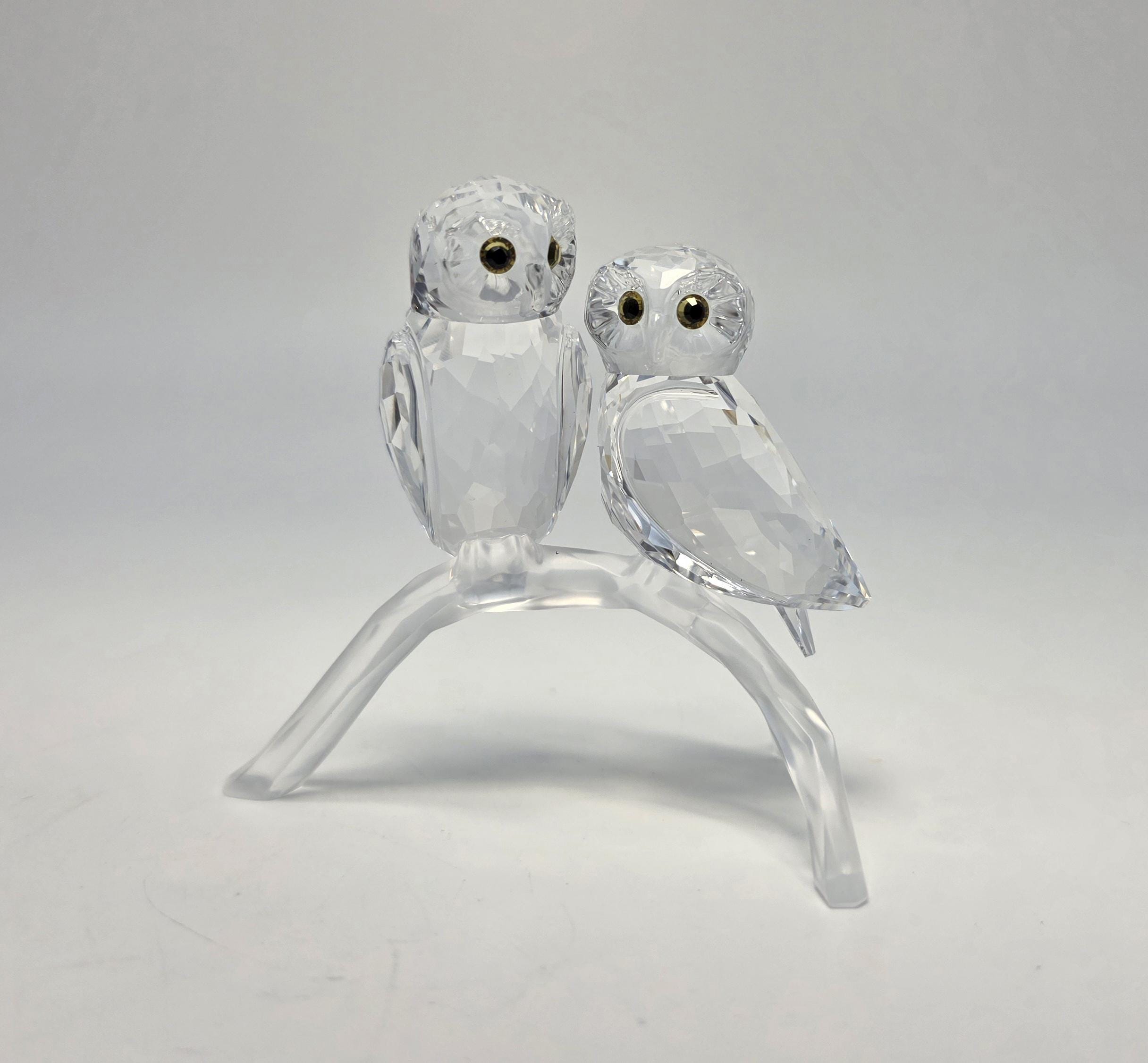 Swarovski Crystal Owl Couple on Branch