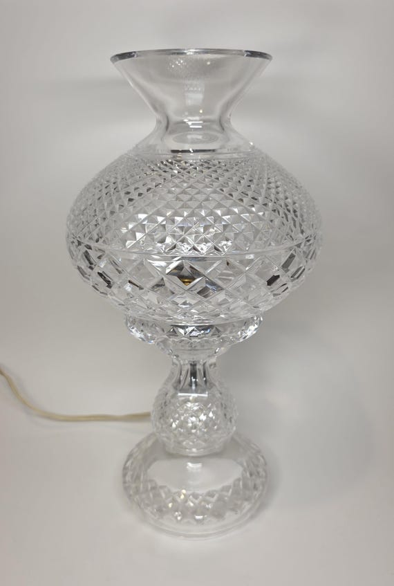 Signed Waterford Inishmaan Hurricane Table Lamp