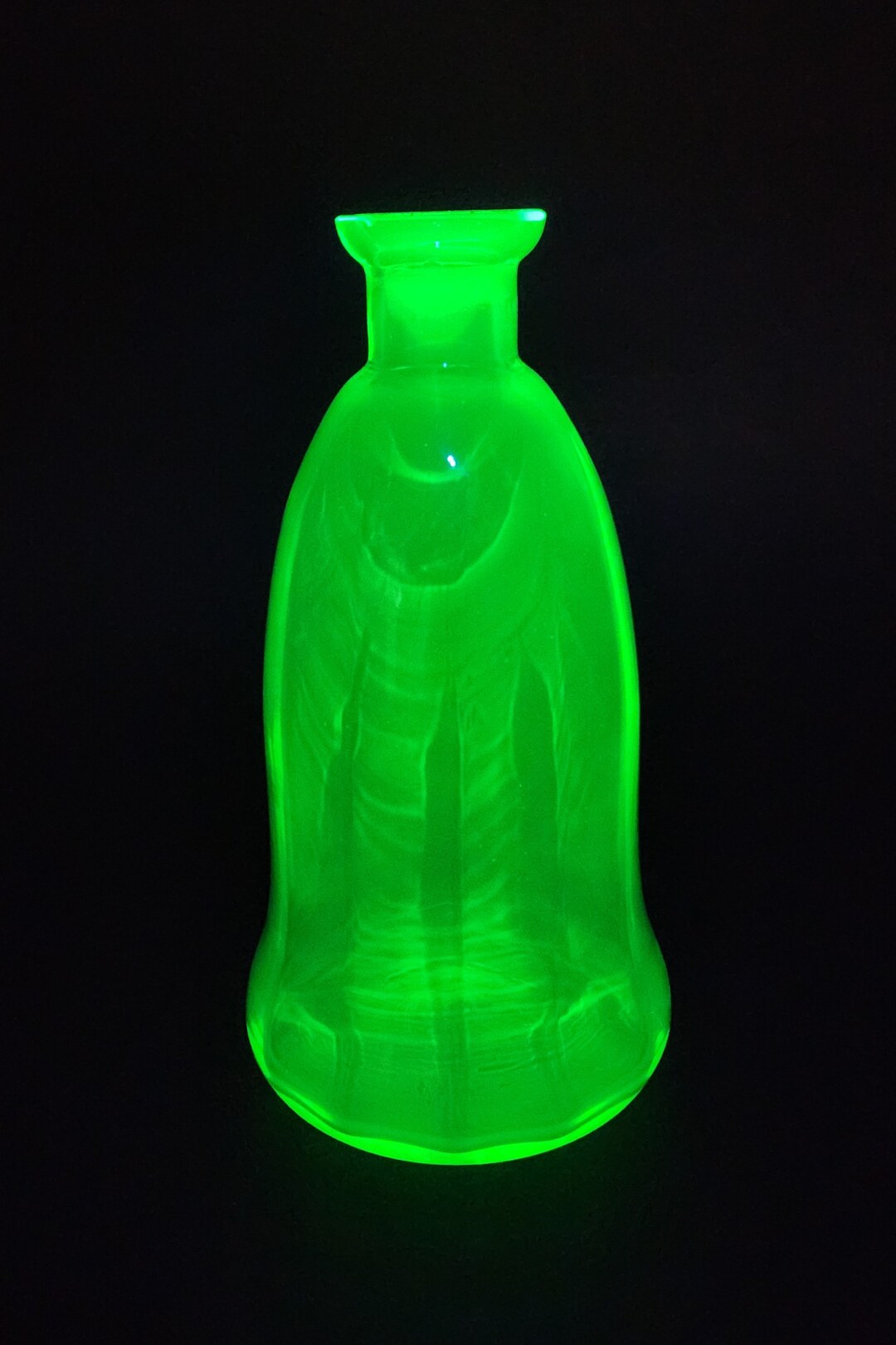 Uranium Glass Decanter/condiment Jar Etsy