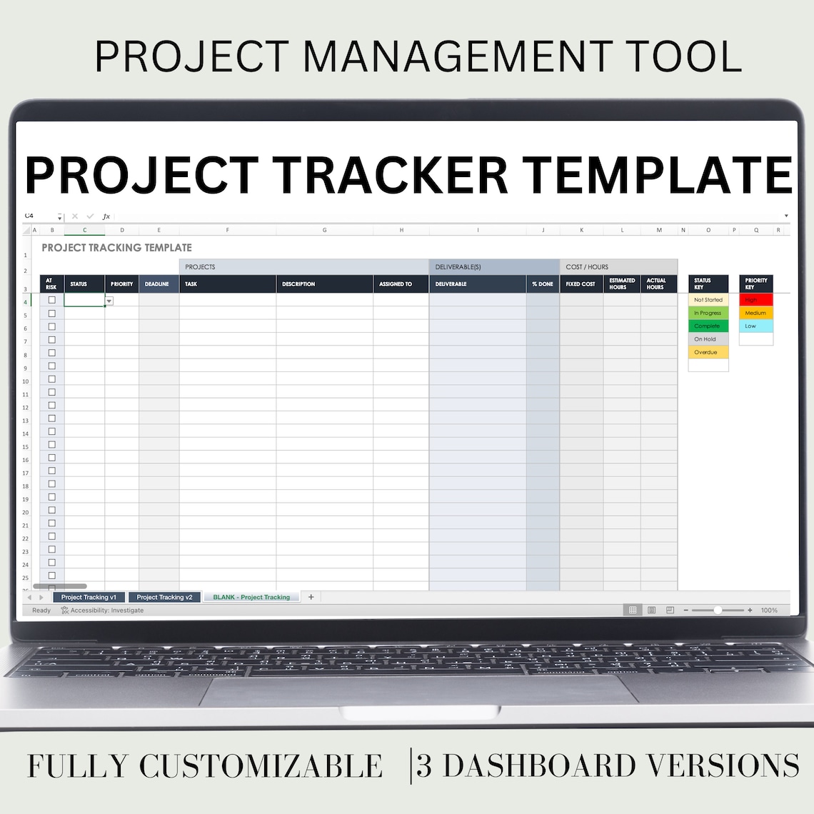 Project Tracker Template Project Management Excel Spreadsheet Project ...