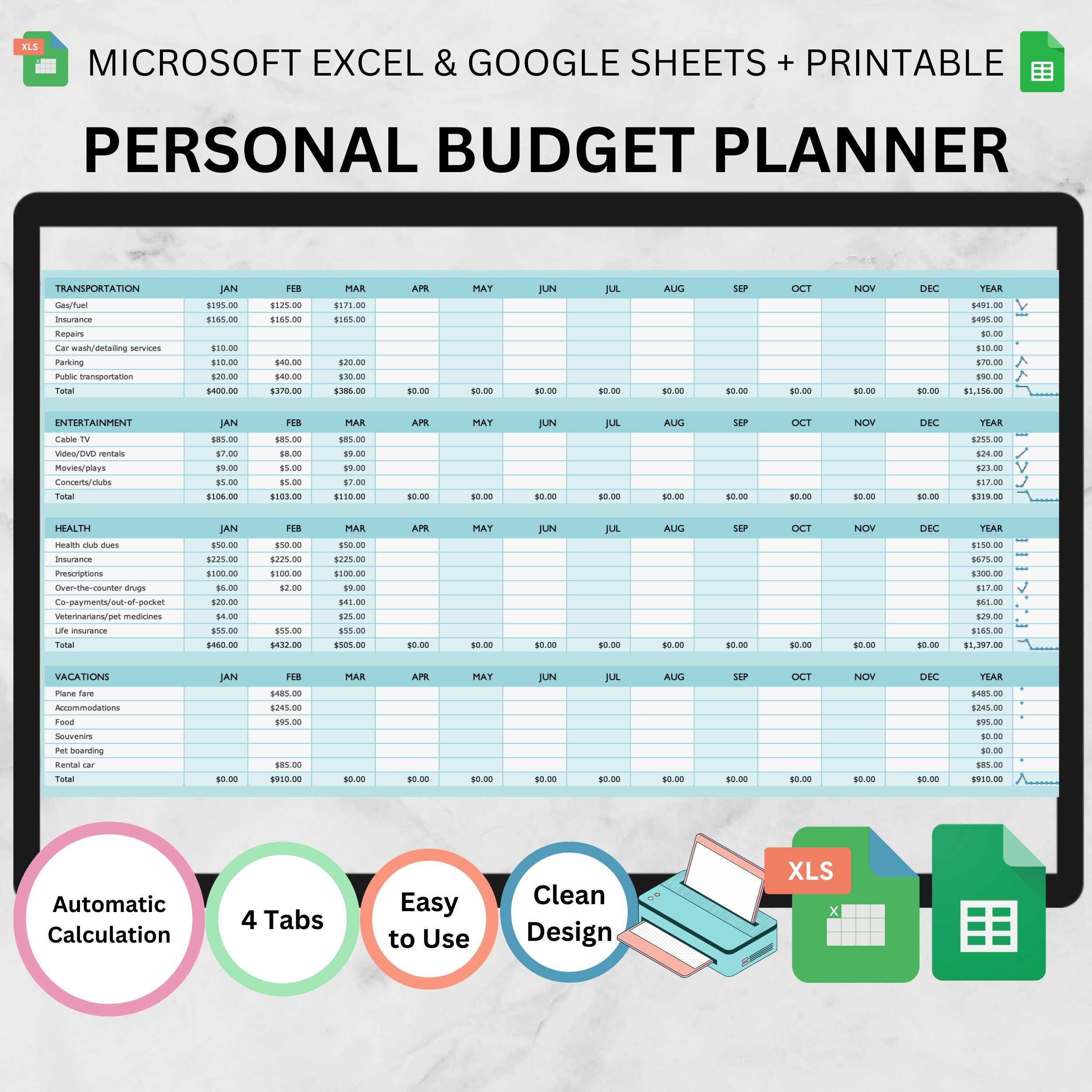 Plan and manage your budget with this template.