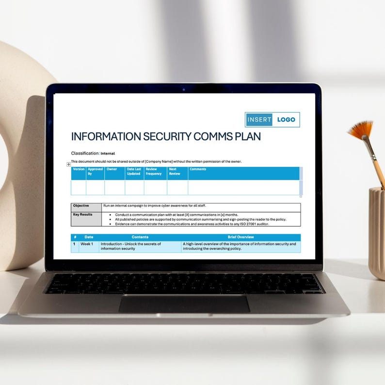 Basic Data Security Plan Template Information Security Communications Plan Word Template - ISO 27001 ...