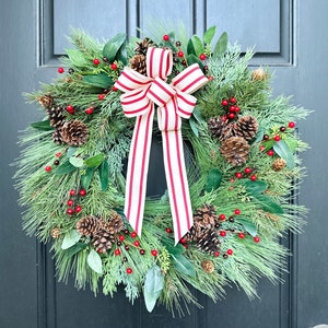 Cedar Wreath, Cedar Christmas Wreath, Evergreen Wreath, Wreath
