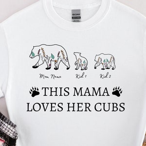 This Mama Loves Her Cubs Shirts Custom Mother's Day Shirt Custom Bear Mom Baby Shirt Motherhood Shirt Gift Mother's Day Gift image 1