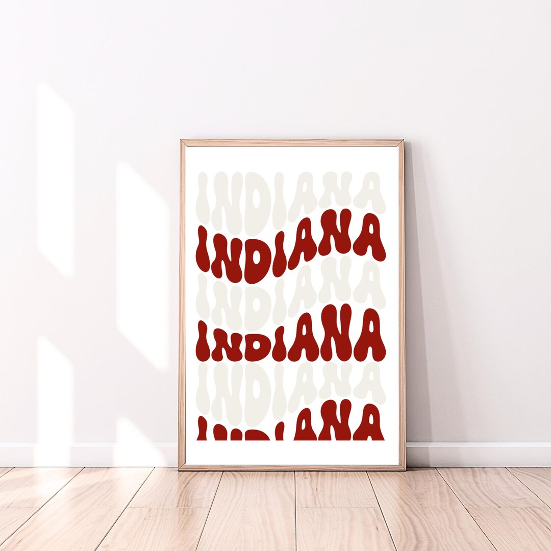 Indiana University Wall Art, Hoosiers Print, College Dorm Decor — free download