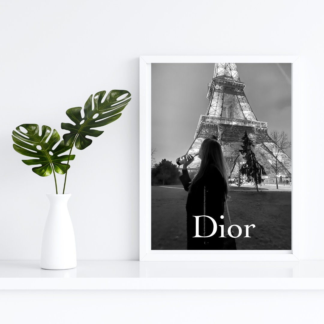 Dior Wall Art Luxury Wall Art Wall Art Black and White Etsy