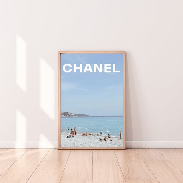 CHANEL Wall Art Print | Old Money Aesthetic | Designer Wall Print | South of France Wall Art | Trendy Room Decor | Coastal Decor