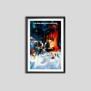 The Empire Strikes, Star Wars Poster Art, Star Wars Posters, Canvas Wall Art, Wall Decor, Room Decor, Home Decor, Movie Poster for gift