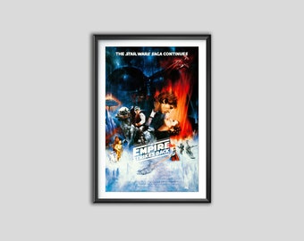 Das Imperium schlägt zurück - Star Wars Film Poster, Leinwand Wandkunst