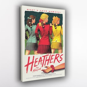 Impresión de teatro musical Heathers: póster de película para decoración del hogar