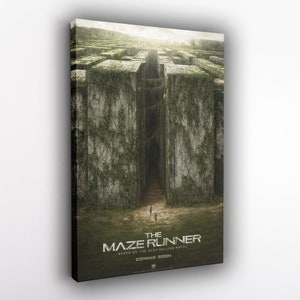 The Maze Runner Poster, Sci-Fi Dystopian Movie Art, Glade Scene Print, Teen Adventure Wall Decor