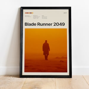 Blade Runner 2049 Poster, Sci-Fi Minimalist Art, Cyberpunk Film Print, Dystopian Wall Decor, Ryan Gosling Poster
