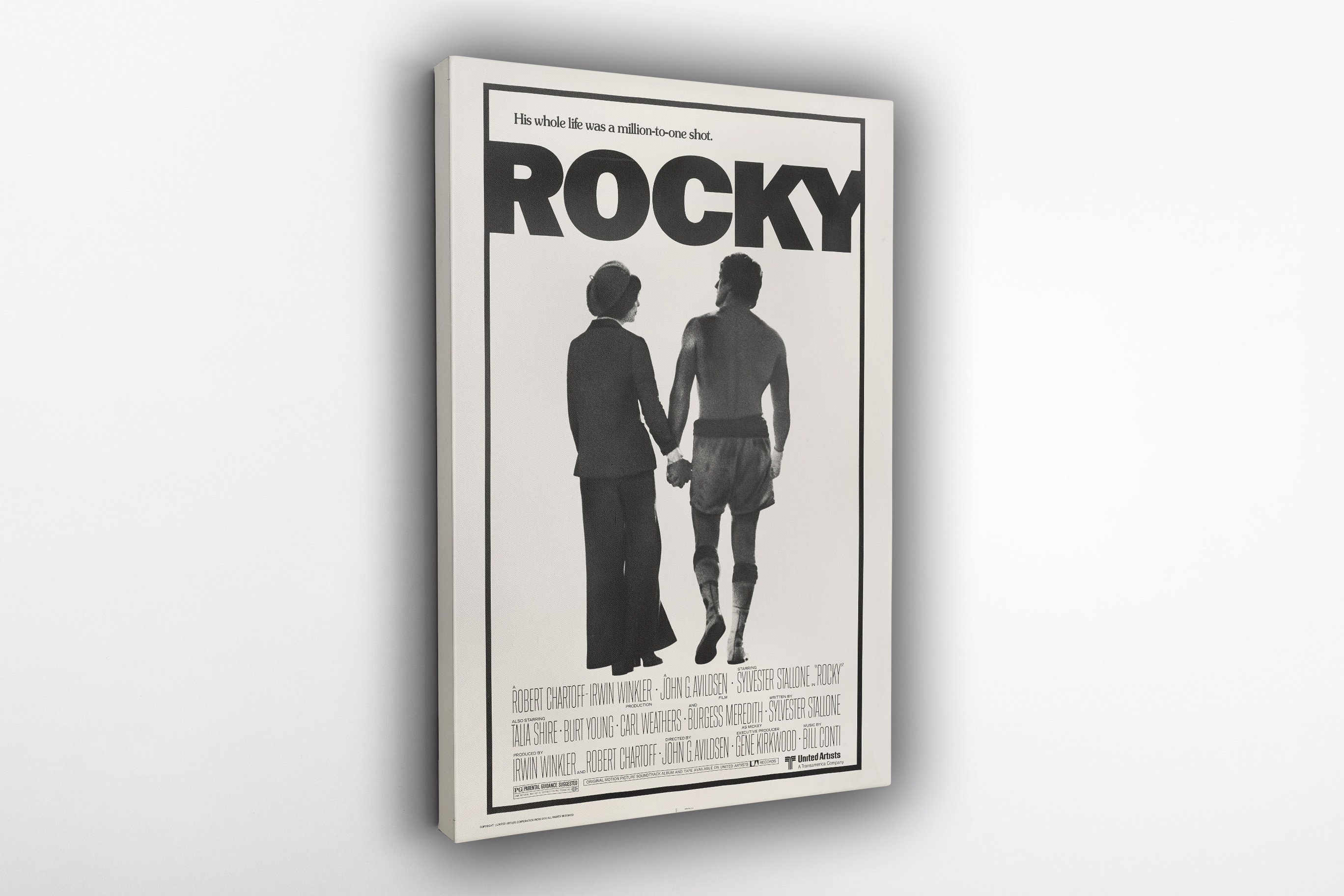 REIPOL Poster Sur Toile Avec Citations Inspirantes Du Film Rocky Rocky