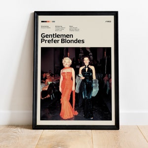 Affiche du film Les hommes préfèrent les blondes : décoration minimaliste