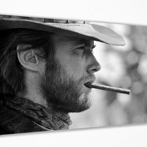Clint Eastwood Poster, Spaghetti Western Film Art, Cowboy Movie Print, Vintage Gunman Wall Decor