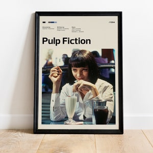 Pulp Fiction Poster: Tarantino Movie Art, Mia Wallace Print