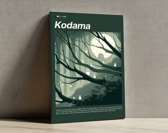 Kodama Art Print: Japanese Forest Spirits, Mystical Nature Decor