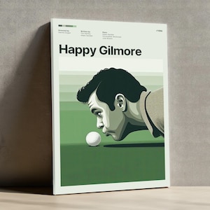 Happy Gilmore Poster: 90s Comedy, Adam Sandler Golf Art