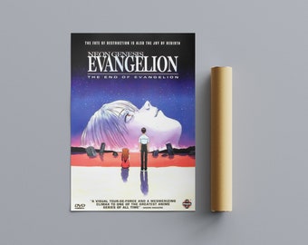 Neon Genesis Evangelion The End of Evangelion Movie Poster, Framed, Poster,  Canvas For Living Room Home Decor